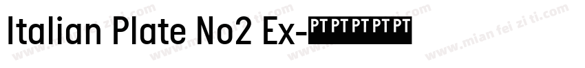 Italian Plate No2 Ex字体转换